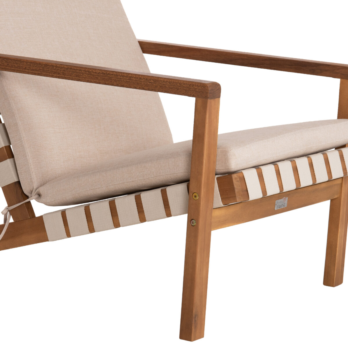 LOUNGE ΣΕΤ ΕΞ.ΧΩΡΟΥ 3ΤΜΧ DAME LH10.10982 ΞΥΛΟ ΑΚΑΚΙΑΣ--ΣΧΟΙΝΙ STRAP & ΜΑΞΙΛΑΡΙΑ ΣΕ ΜΠΕΖ - Image 5