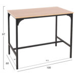 ΣΕΤ ΤΡΑΠΕΖΑΡΙΑ ΜΠΑΡ 5ΤΜΧ BOXY LH10.9882.01 ΜΑΥΡΟ ΜΕΤΑΛΛΟ-ΜΕΛΑΜΙΝΗ ΣΕ SONAMA - Image 3