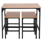 ΣΕΤ ΤΡΑΠΕΖΑΡΙΑ ΜΠΑΡ 5ΤΜΧ BOXY LH10.9882.01 ΜΑΥΡΟ ΜΕΤΑΛΛΟ-ΜΕΛΑΜΙΝΗ ΣΕ SONAMA - Image 5