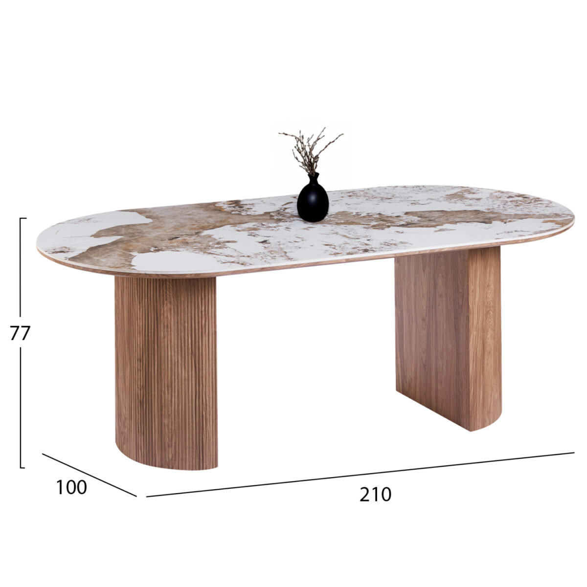 ΣΕΤ ΤΡΑΠΕΖΑΡΙΑΣ 7ΤΜΧ MARBLEX LH10.11394.03 ΚΕΡΑΜΙΚΟ TOP PANDORA--ΚΑΡΕΚΛΕΣ ΥΦΑΣΜΑ TAUPE - Image 3