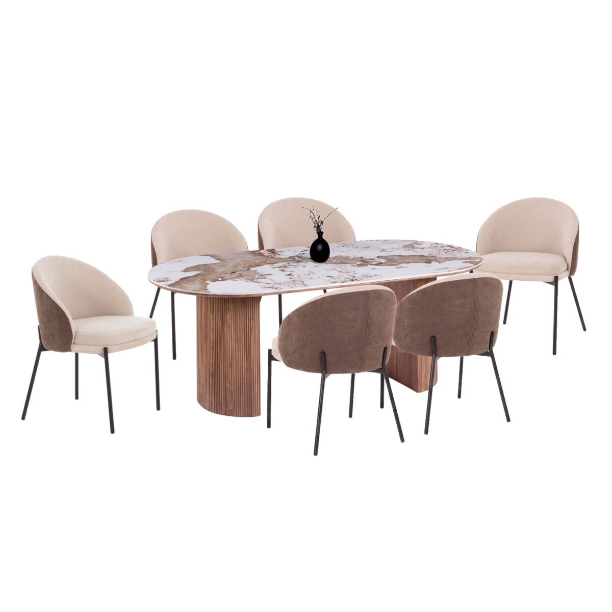 set-trapezarias-7tmch-fb91210002-keramik ΣΕΤ ΤΡΑΠΕΖΑΡΙΑΣ 7ΤΜΧ DETTON LH10.12100.02 ΚΕΡΑΜΙΚΟ TOP PANDORA--ΥΦΑΣΜΑ ΜΠΕΖ/ΚΑΦΕ - Image 1