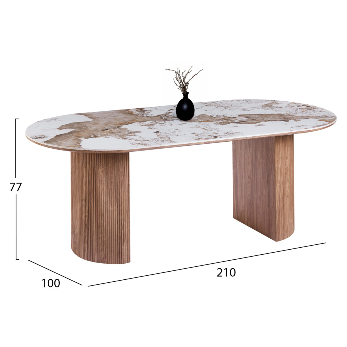 ΣΕΤ ΤΡΑΠΕΖΑΡΙΑΣ 7ΤΜΧ DETTON LH10.12100.02 ΚΕΡΑΜΙΚΟ TOP PANDORA--ΥΦΑΣΜΑ ΜΠΕΖ/ΚΑΦΕ - Image 4