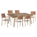 ΣΕΤ ΤΡΑΠΕΖΑΡΙΑΣ TABER LH10.10738.04 ΤΡΑΠΕΖΙ & 6 ΠΟΛΥΘΡΟΝΕΣ-ΑΛΟΥΜΙΝΙΟ & POLYWOOD-ΣΑΜΠΑΝΙ