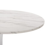 ΤΡΑΠΕΖΙ ΤΡΑΠΕΖΑΡΙΑΣ ROLLO LH10.9422.11 ΣΤΡΟΓΓΥΛΟ WHITE MARBLE Φ120x74Yεκ. - Image 4