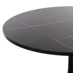 ΤΡΑΠΕΖΙ ΤΡΑΠΕΖΑΡΙΑΣ ROLLO LH10.9422.12 ΣΤΡΟΓΓΥΛΟ BLACK MARBLE Φ120x74Yεκ. - Image 4