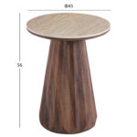 ΤΡΑΠΕΖΙΑ ΣΑΛΟΝΙΟΥ 2ΤΜΧ WALDEN LH10.12108 ΚΕΡΑΜΙΚΑ TOP--MDF ΒΑΣΕΙΣ Φ80+Φ46εκ. - Image 4