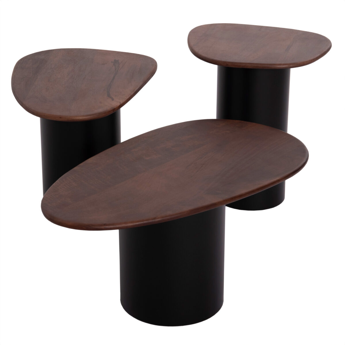 ΤΡΑΠΕΖΙA ΣΑΛΟΝΙΟΥ 3ΤΜΧ PEBBLES LH10.18004 MANGO TOP-ΜΕΤΑΛΛΙΚΕΣ ΜΑΥΡΕΣ ΒΑΣΕΙΣ - Image 3